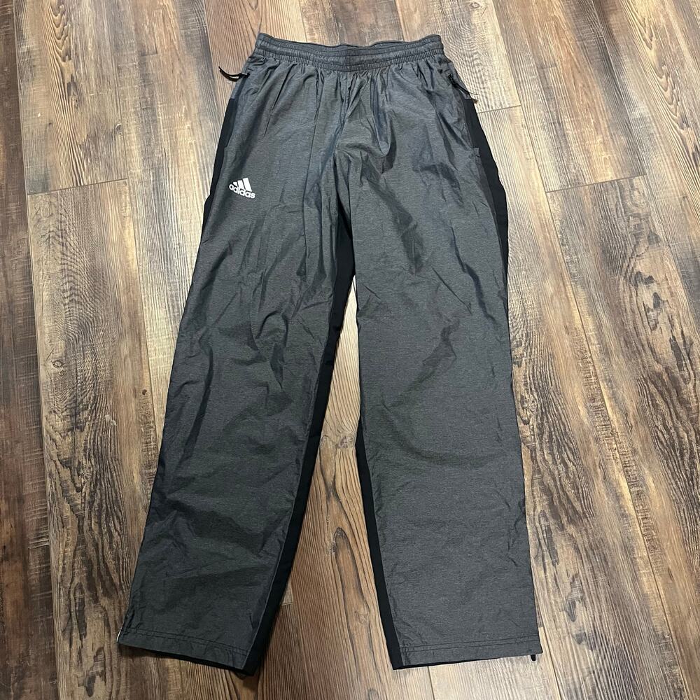 Adidas Men’s Athletic Windbreaker Pants Gray/Black Size Medium